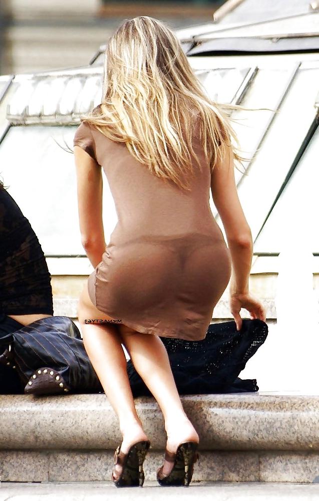 25P Candid Wives In See Thru In Public 2