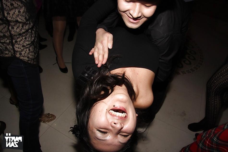 20P Asian Kazakh girls party