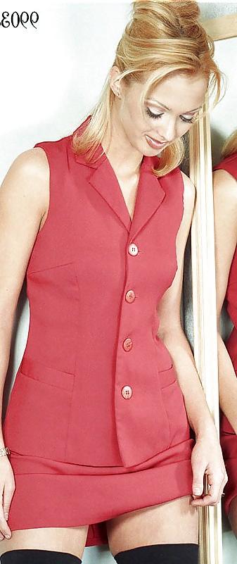 22P Blonde in red suit