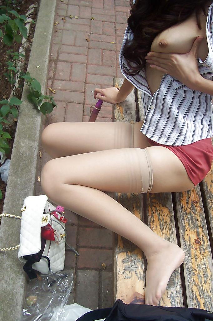 21P Asian Hairy Milf Slut Public Nude
