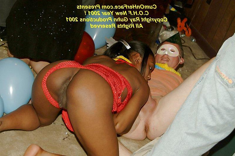 4P Cum on her black face pt 3