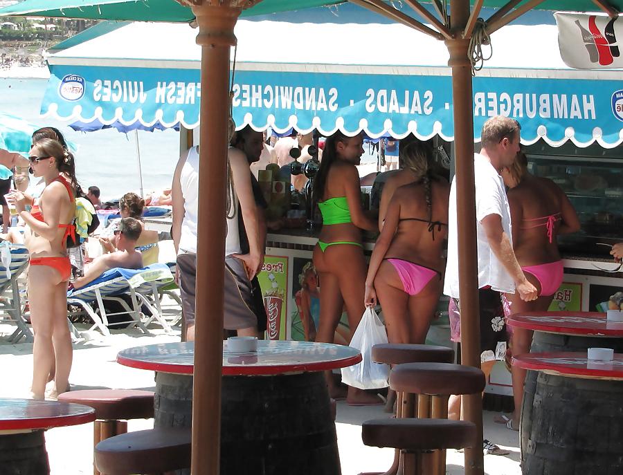 15P Thong bikinis in public