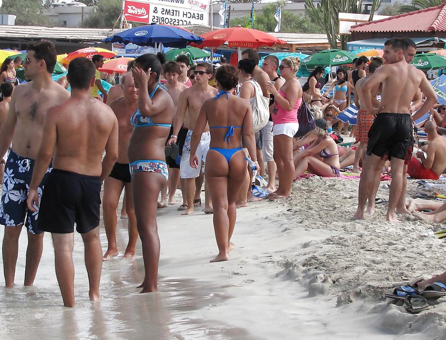 15P Thong bikinis in public