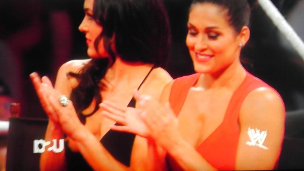 13P WWE Diva Brie Bella nip slip Monday Night Raw