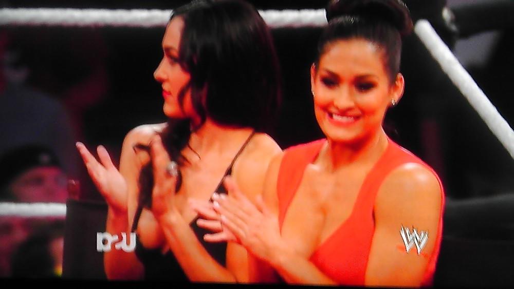 13P WWE Diva Brie Bella nip slip Monday Night Raw