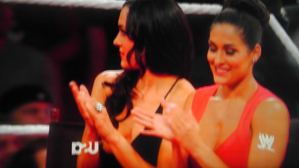 13P WWE Diva Brie Bella nip slip Monday Night Raw