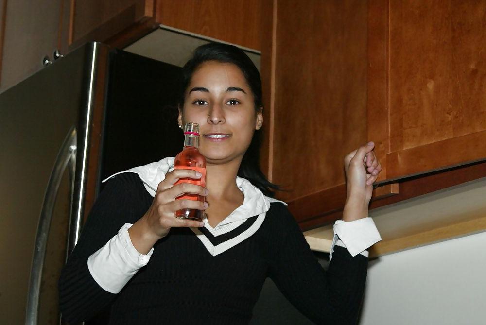 21P Cute teen in the kitchen
