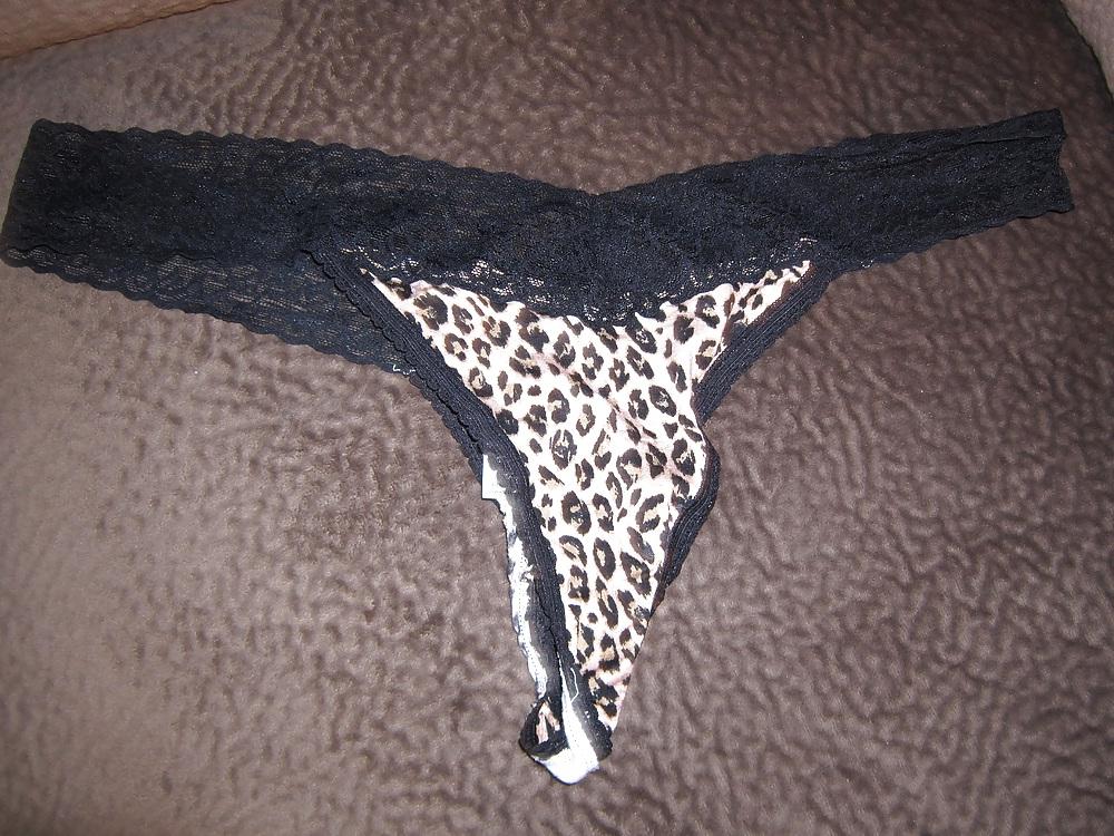 8P My New Leopard and Lace Thong