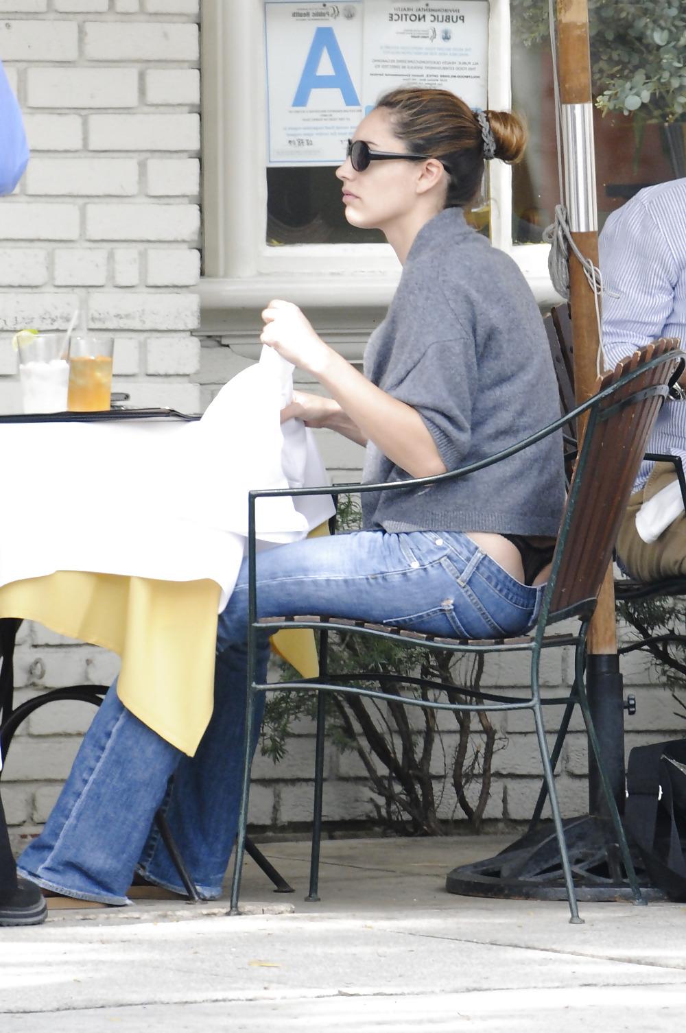 7P Kelly Brook Thong Slip at Prado Restaurant