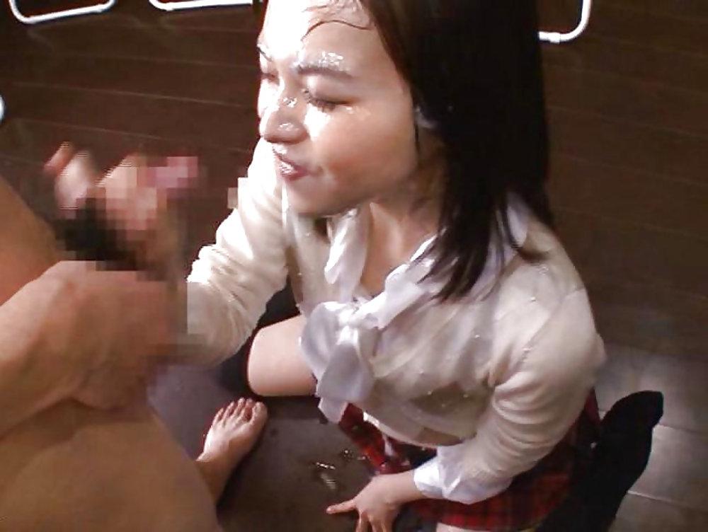 25P Messy Cumshots On Asian Girls' Faces & Clothes