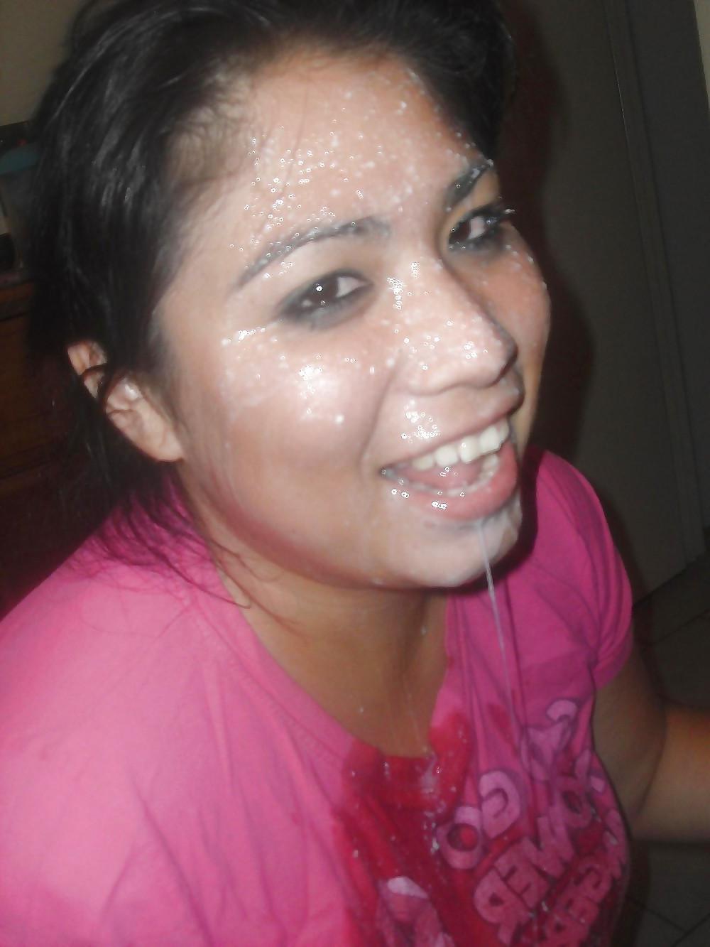 25P Messy Cumshots On Asian Girls' Faces & Clothes