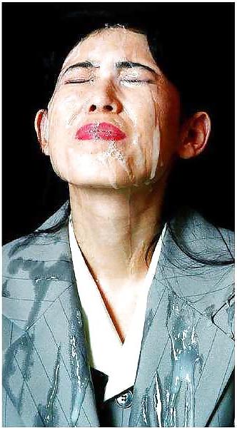 25P Messy Cumshots On Asian Girls' Faces & Clothes
