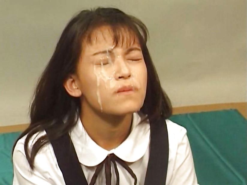 25P Messy Cumshots On Asian Girls' Faces & Clothes