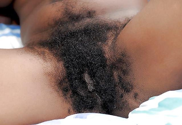25P Black Woman W Big Bush