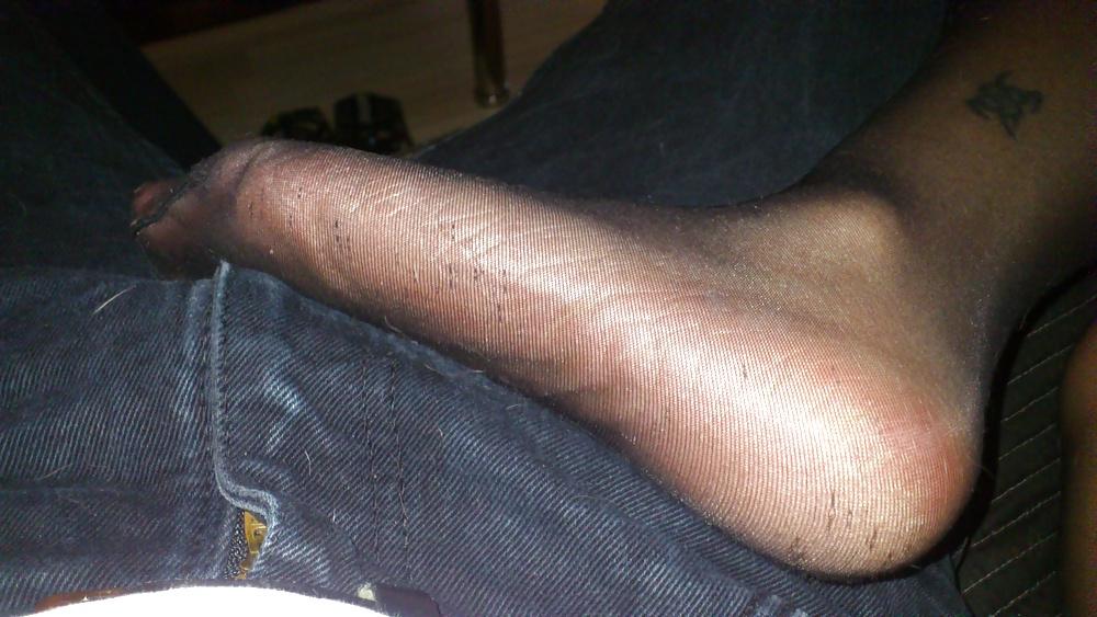 25P Wife in pantyhose home and in public and stockings at home