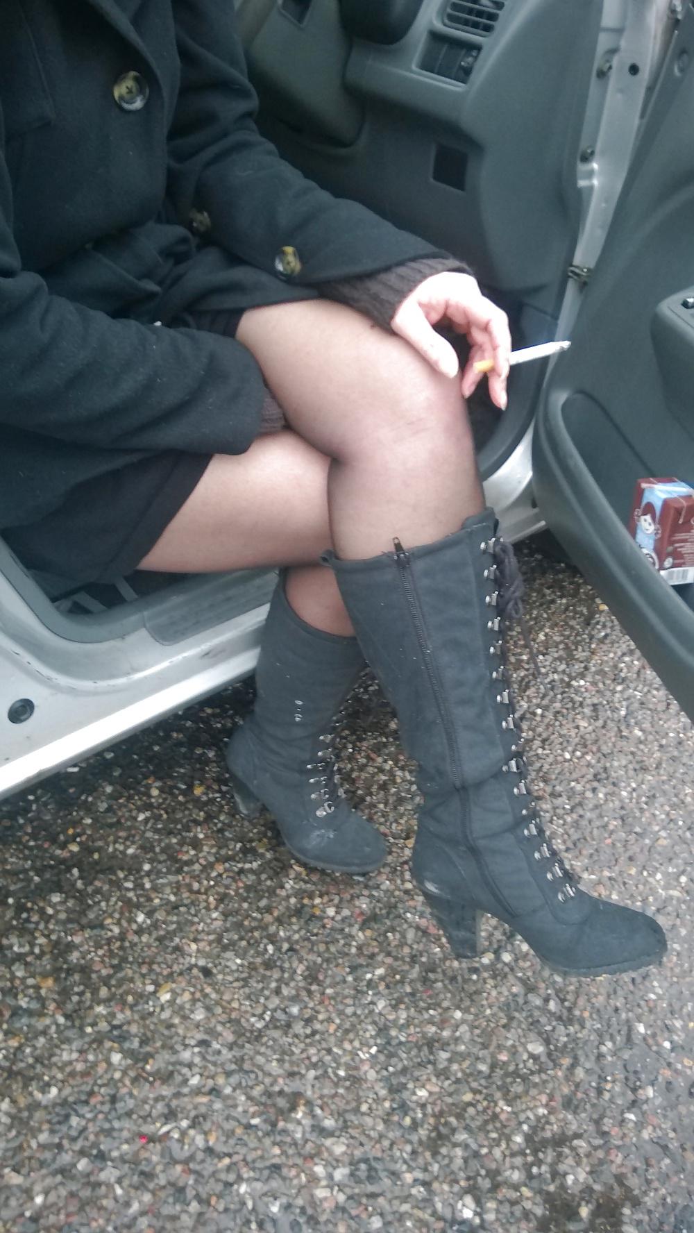 25P Wife in pantyhose home and in public and stockings at home