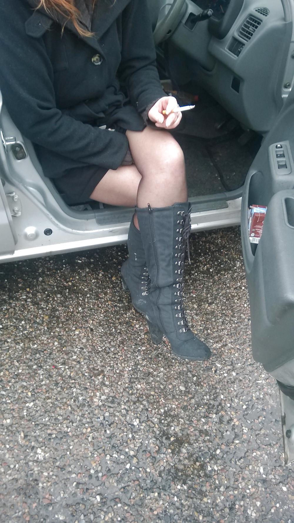 25P Wife in pantyhose home and in public and stockings at home