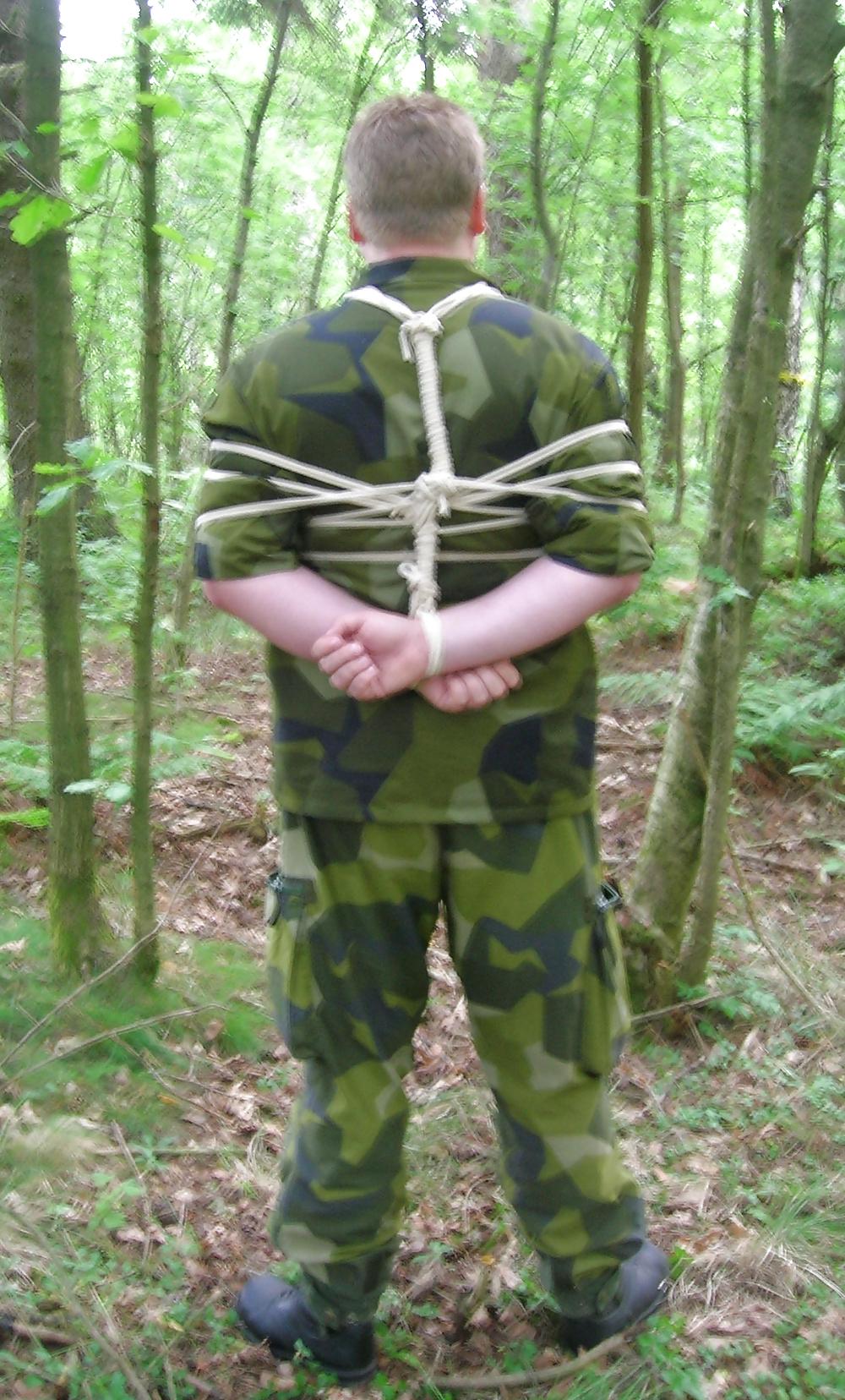 6P Bondage session in uniform