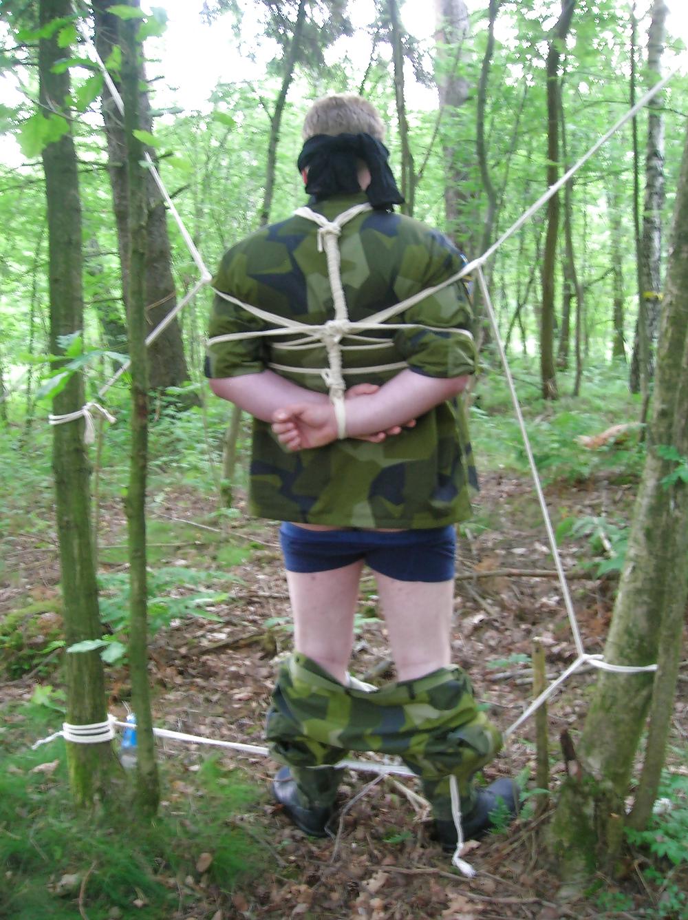 6P Bondage session in uniform