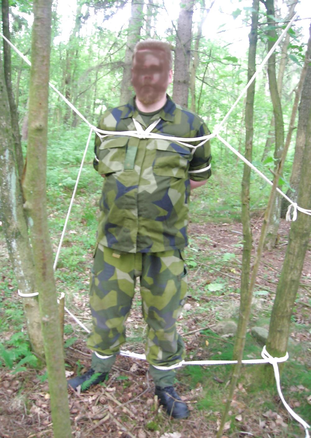 6P Bondage session in uniform