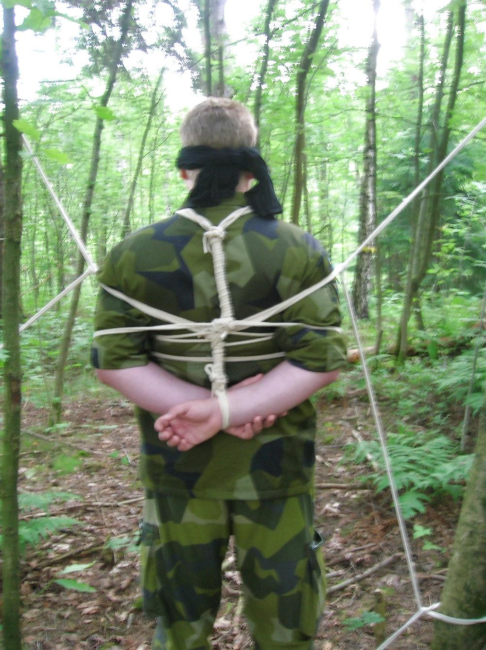 6P Bondage session in uniform