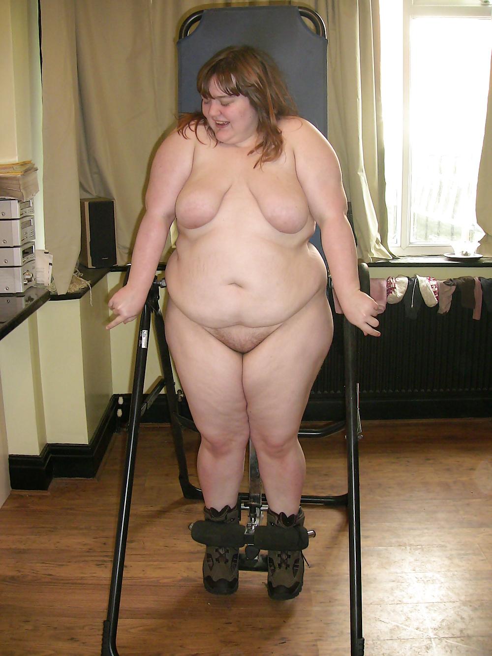 21P Tim Tess 8. Hairy BBW on Inversion table