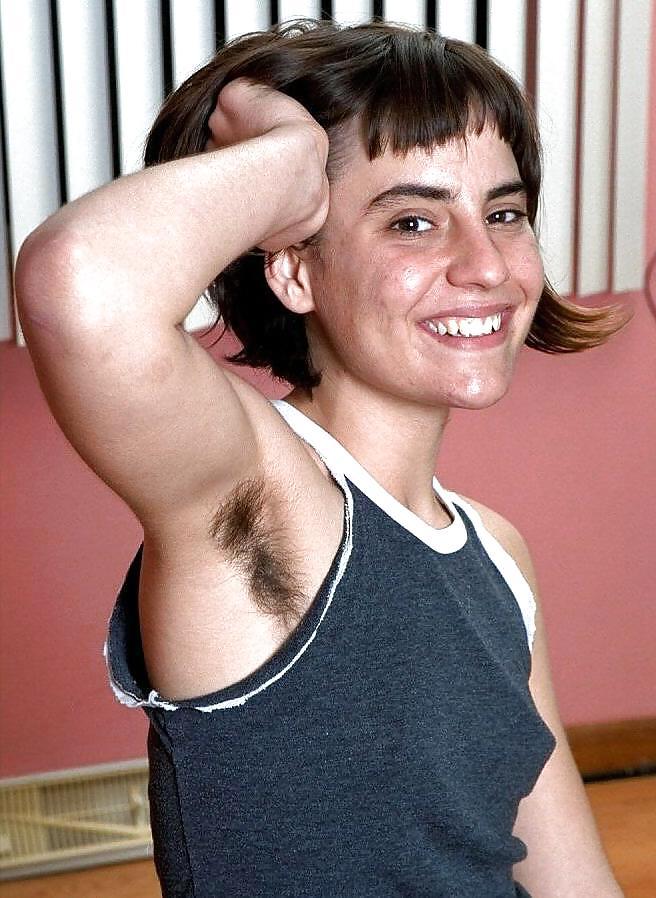 21P Rebecca, black hair, small tits and hairy armpits