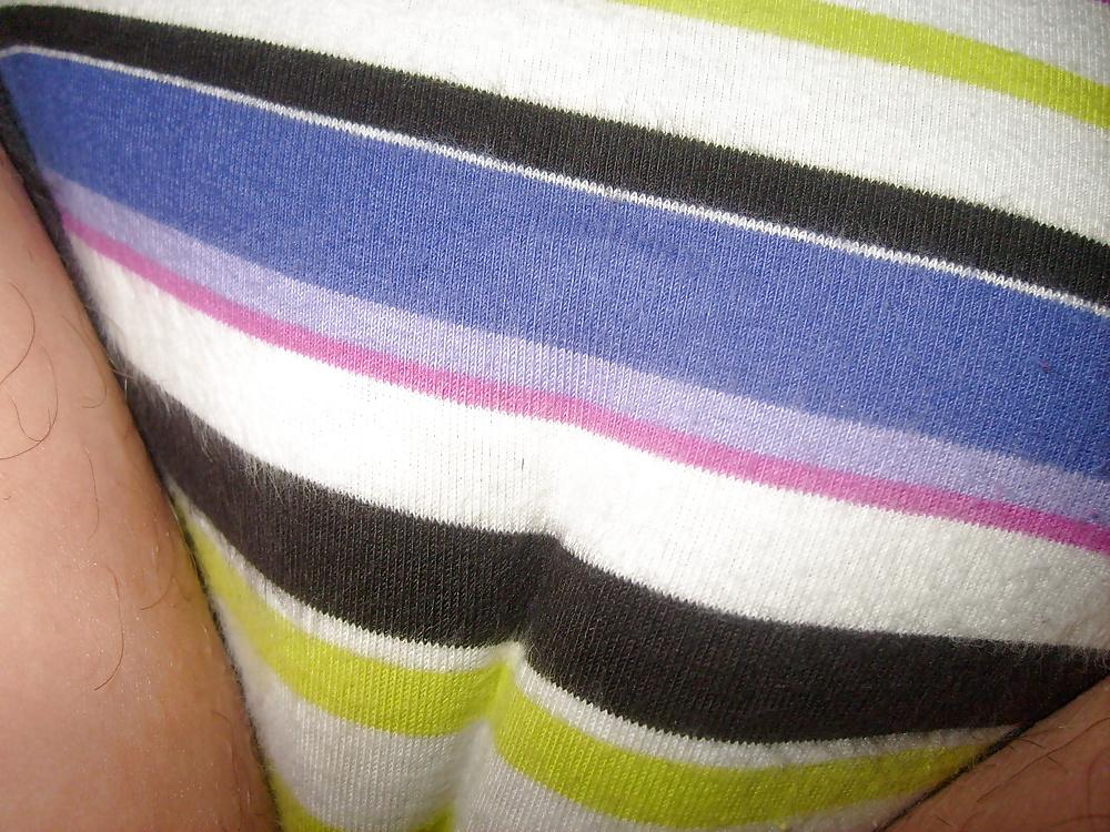 25P Hairy Panties Fat BBW Pube Mounds close-up