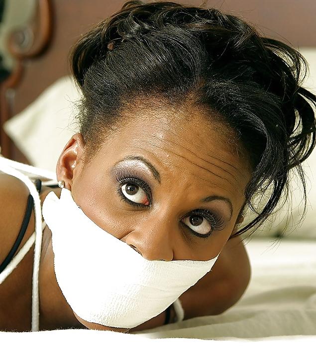 25P Very Sexy Black Woman Hogtied and Gagged