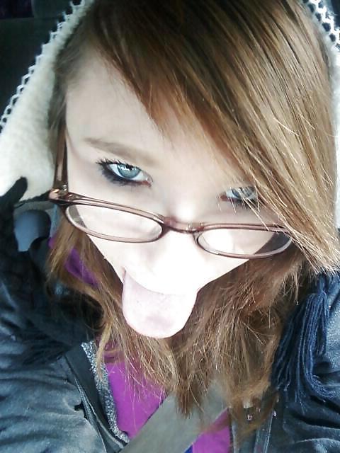 25P Cute nerdy teen