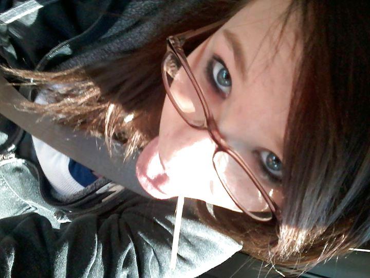 25P Cute nerdy teen