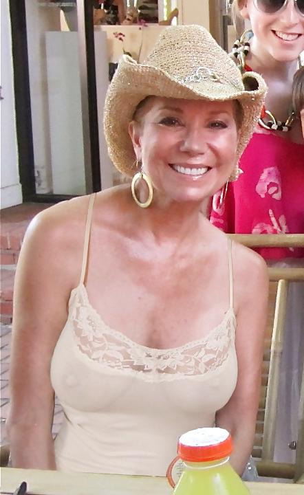 9P Kathie Lee cleavage & nipples