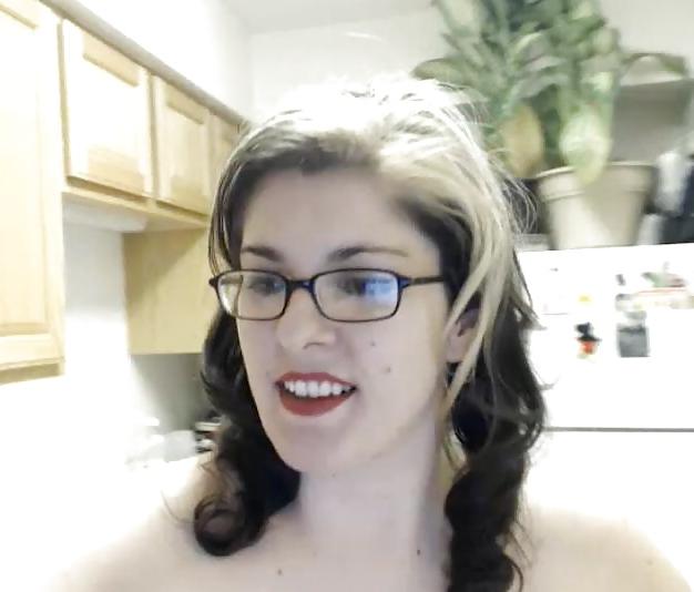 10P A beautiful girl with huge breast at the kitchen