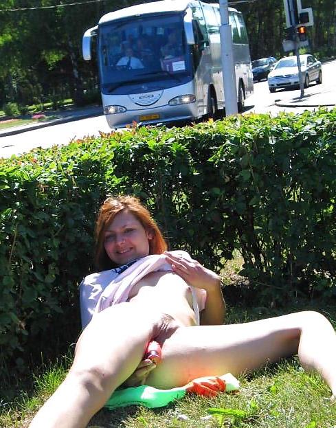 17P Playing with herself in public.