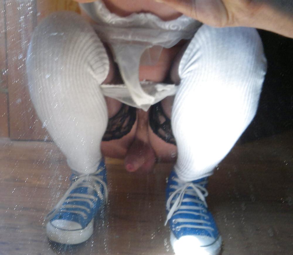 16P Outside and inside in panties and socks.