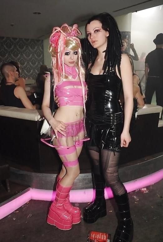 25P Goth Chicks - Latex, Lace & Tattoos #1