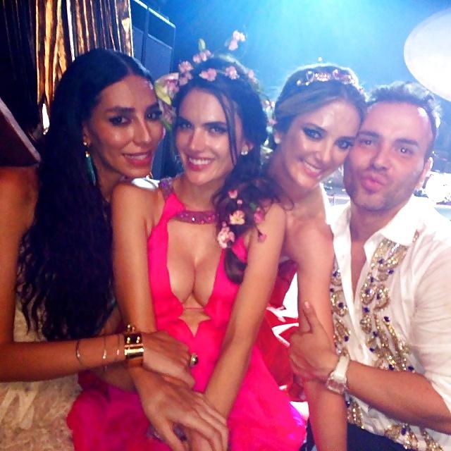 25P Alessandra Ambrosio - Pink Dress Cleavage