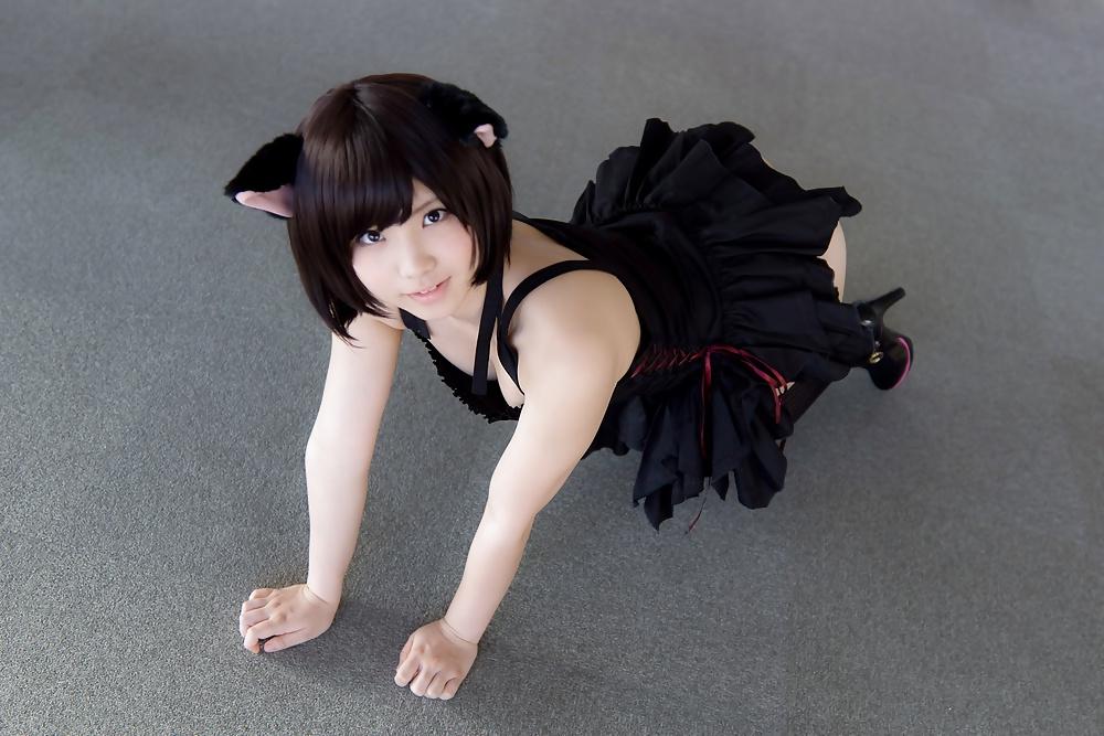 25P Asian Cosplay in black