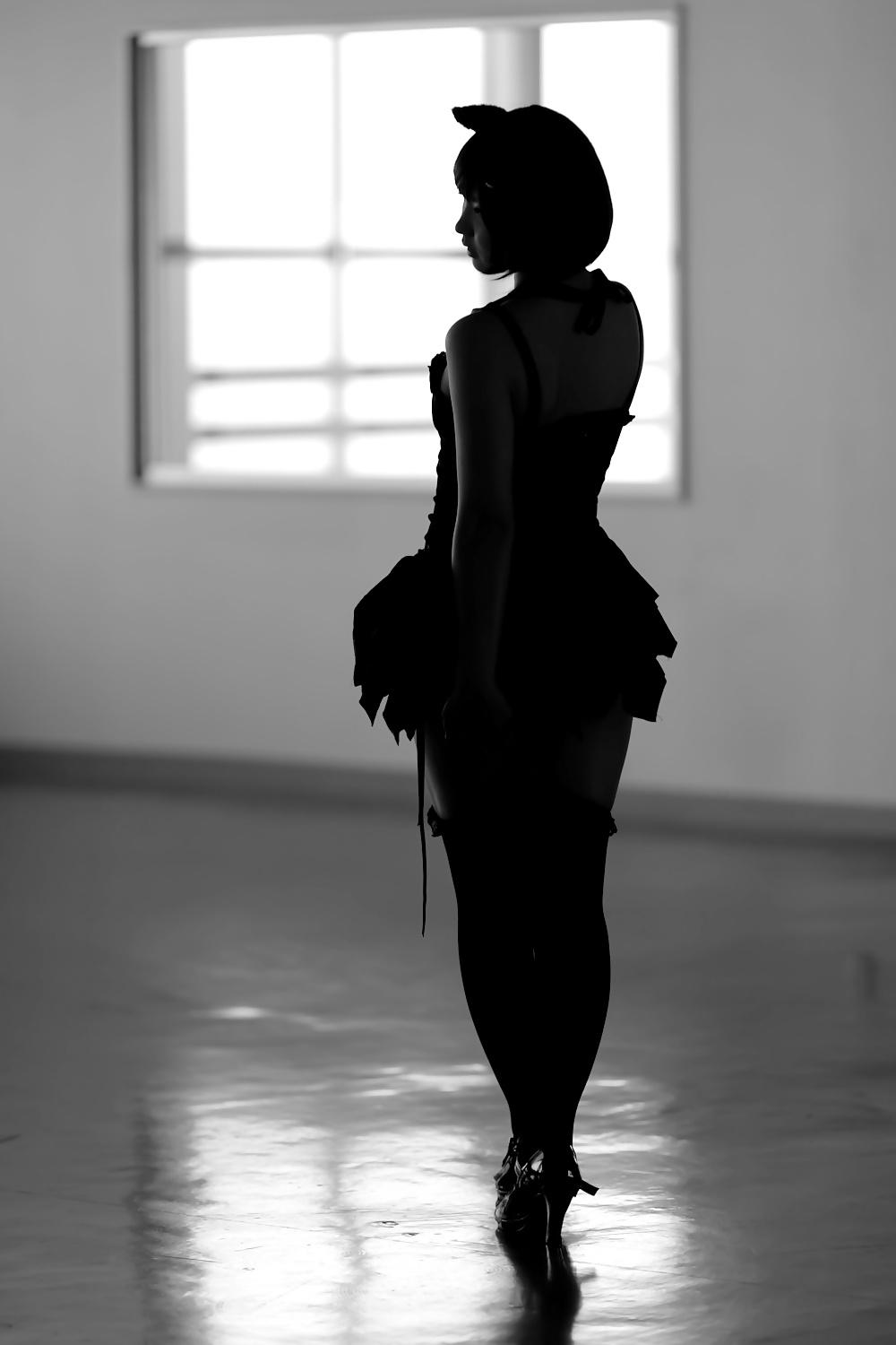 25P Asian Cosplay in black