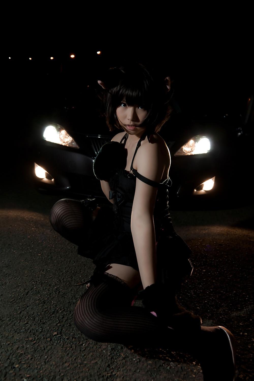 24P Asian Cosplay in black 1