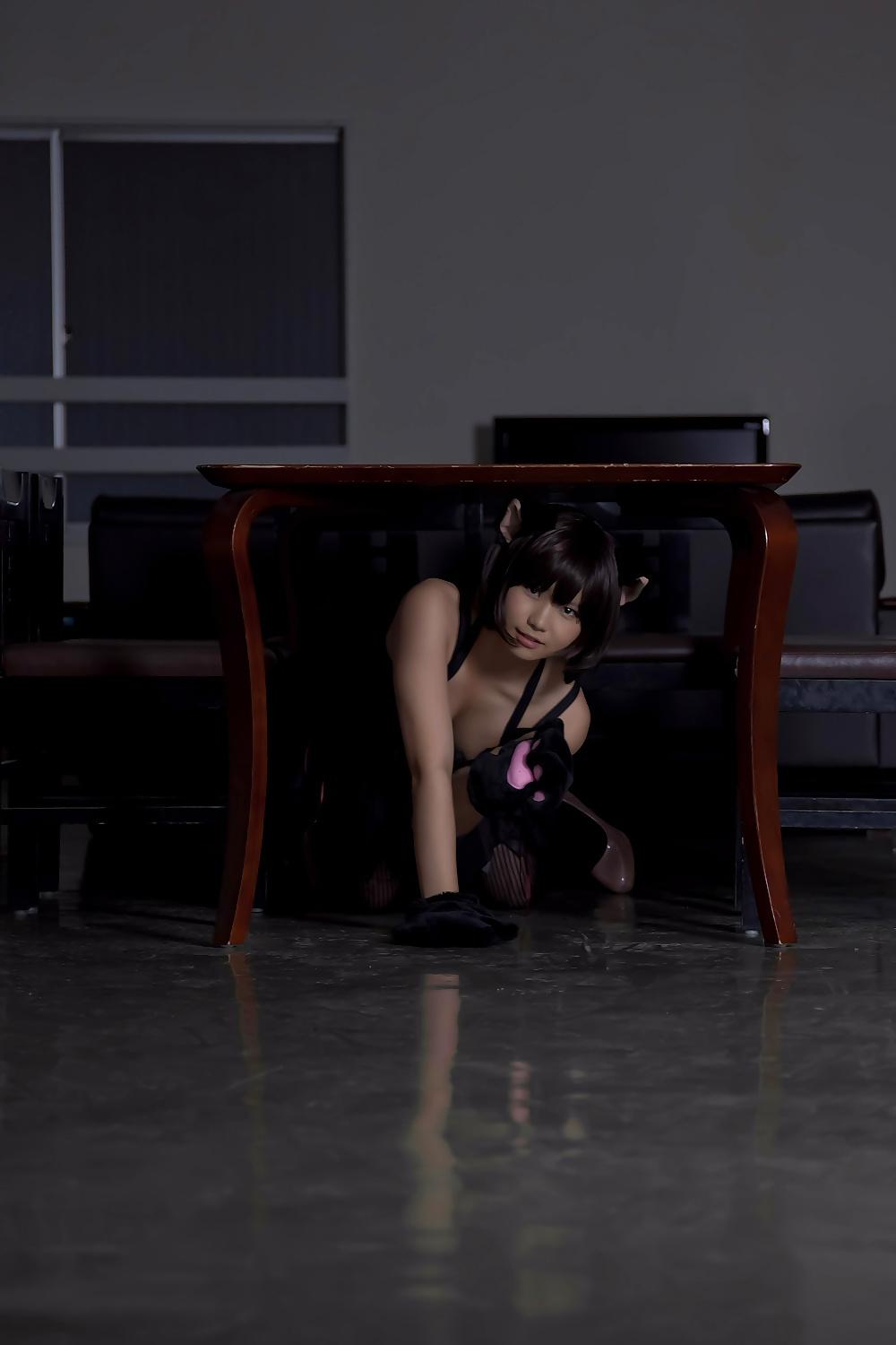 24P Asian Cosplay in black 1