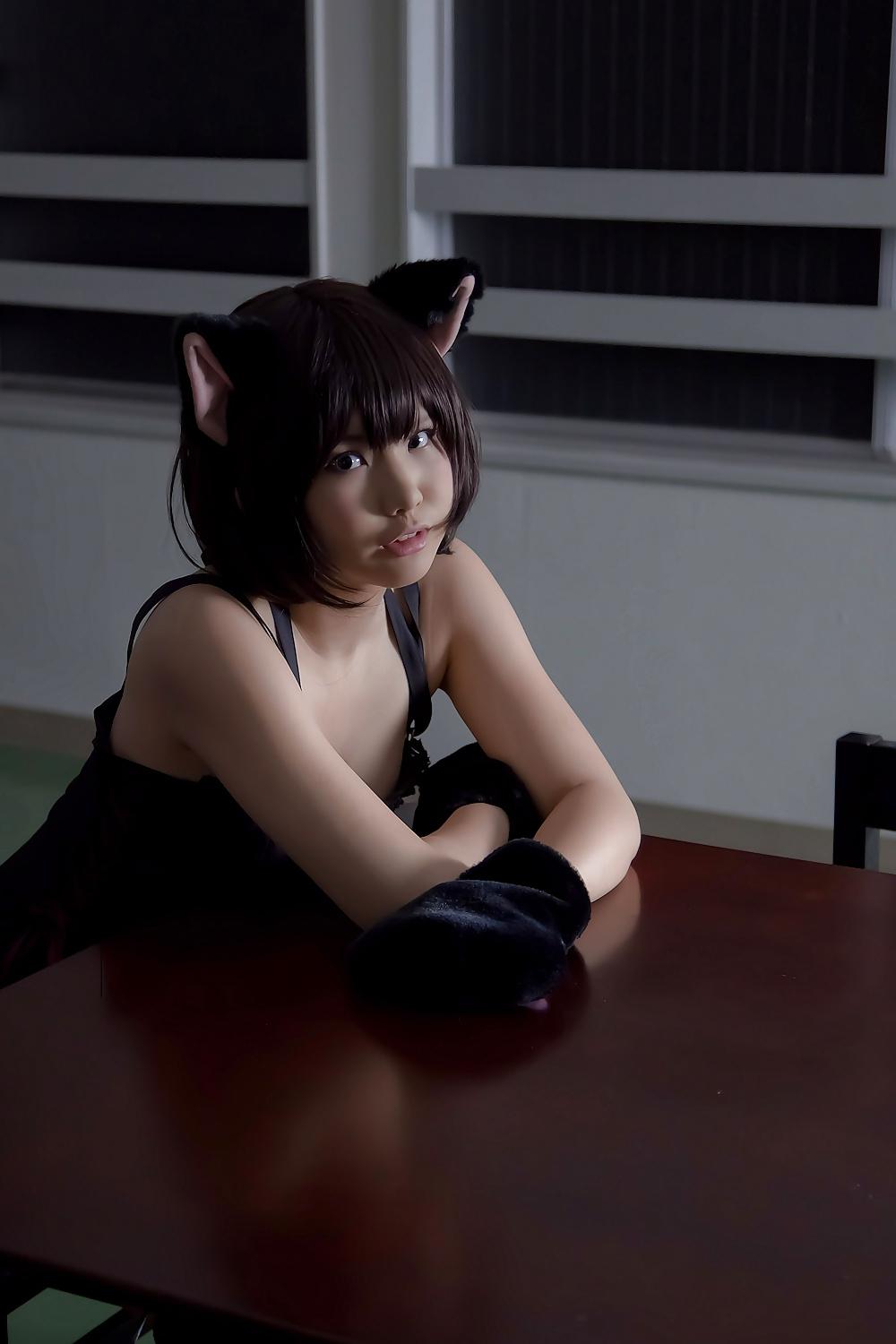 24P Asian Cosplay in black 1