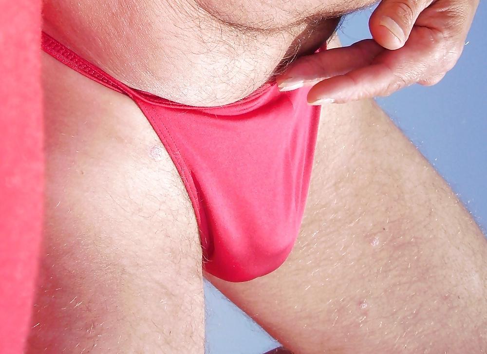 20P Men String Thong Outdoor red rot