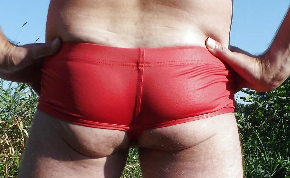 20P Men String Thong Outdoor red rot