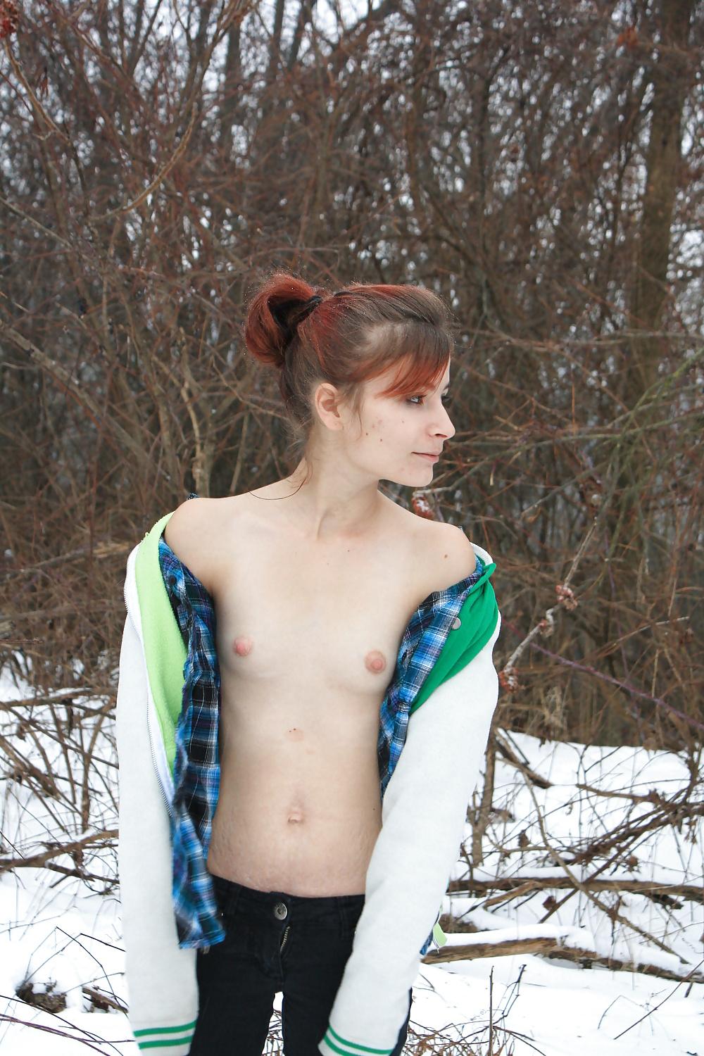 17P Down Blouse and Nipple Slip