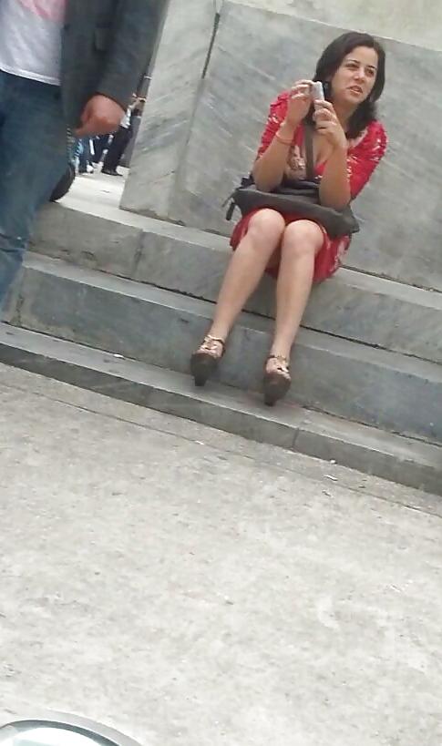 8P Spy girl feet and skirt romanian