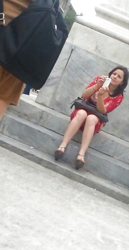 8P Spy girl feet and skirt romanian
