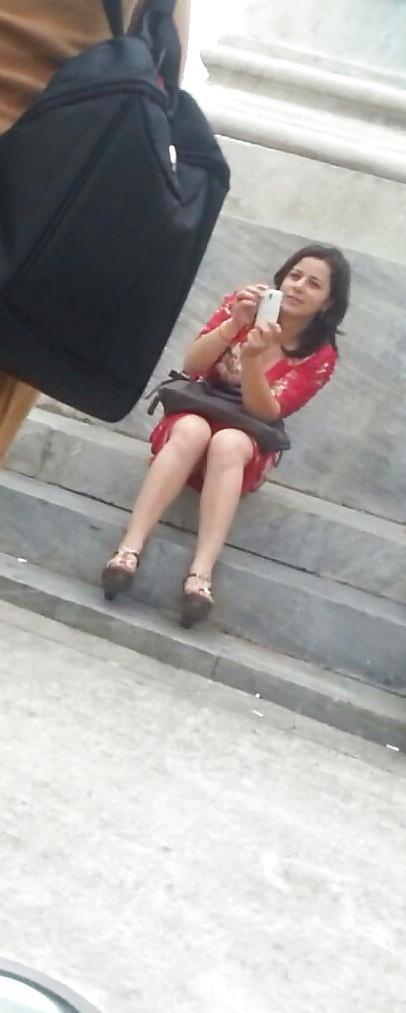 8P Spy girl feet and skirt romanian