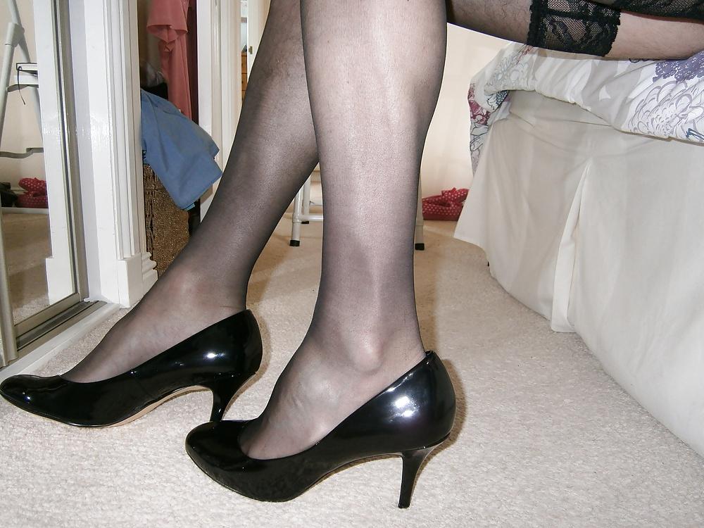 14P More black underwear and my new heels