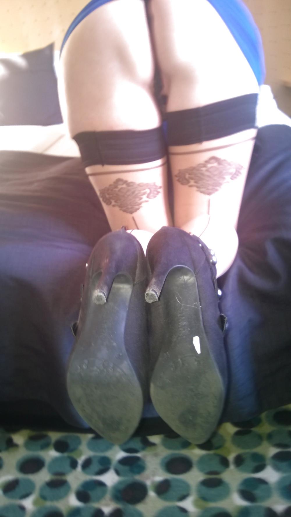 25P Sexy stockings at hotel and in public
